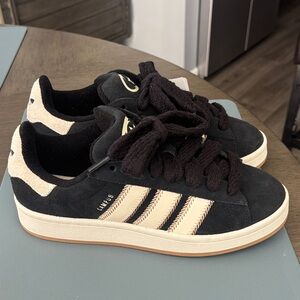 Adidas Campus Black and Cream Sneakers